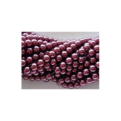 Runde perle  gewachst N. 26F Violett