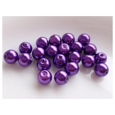 Perles rondes  ciré N. 38F Violet