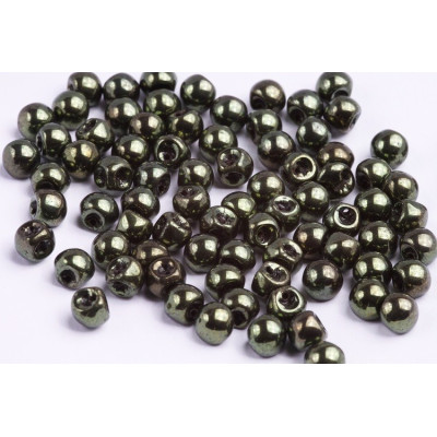 Mushroom Button Beads 6x5mm Jet Red Luster 23980 | Rutkovsky