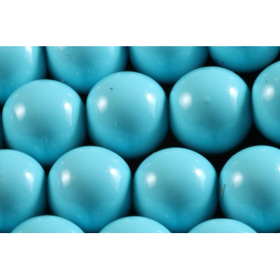 Round bead  waxed N. 51F Light blue