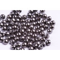 Mushroom Button Beads 6x5mm Jet Hematite 23980/14400 | Rutkovsky
