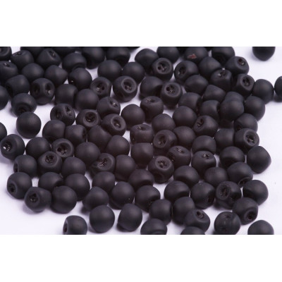Mushroom Button Beads 6x5mm Jet Matte 23980/84100 | Rutkovsky