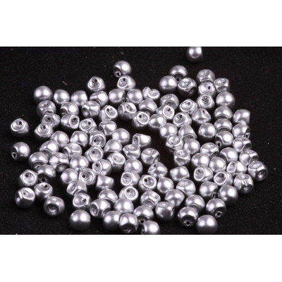 Mushroom Button Beads 6x5mm Silver Aluminum 1700 | Rutkovsky