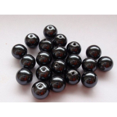 Perles rondes  ciré N. 31H Noir