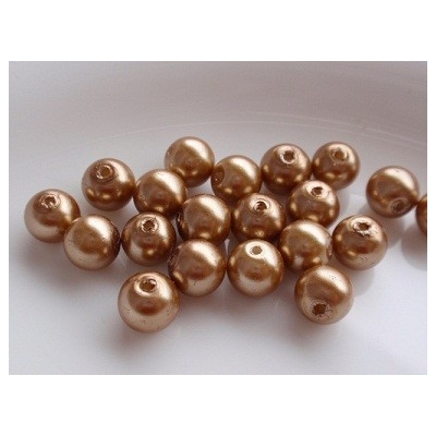 Perles rondes  ciré N. 35H Marron