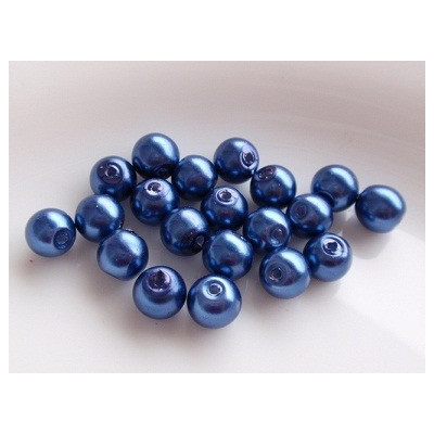 Round bead  waxed N. 39H Blue