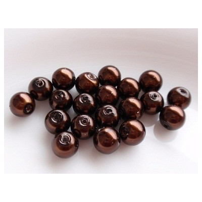 Round bead  waxed N. 41H Brown