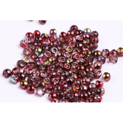 Mushroom Button Beads 6x5mm Magic Red Brown 95200 | Czech Glass