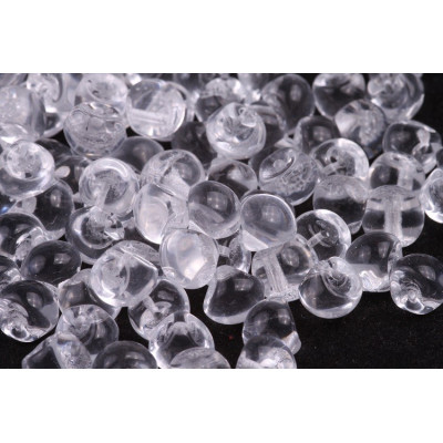 Mushroom Button Beads 9x8mm Crystal 00030 | Czech Glass Beads