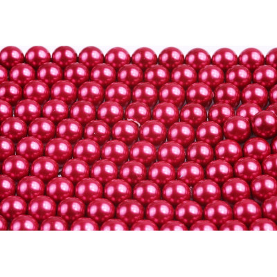 Runde perle  gewachst N. 5559 Rot