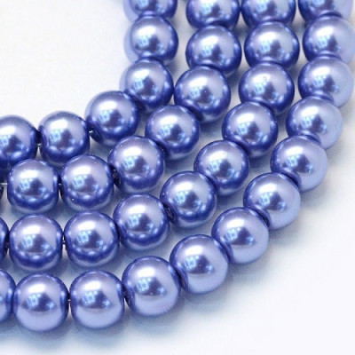 Round bead  waxed N. 15L Blue