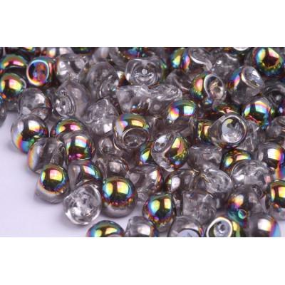 Mushroom Button Beads 9x8mm Crystal Vitrail 00030/28101 | Glass