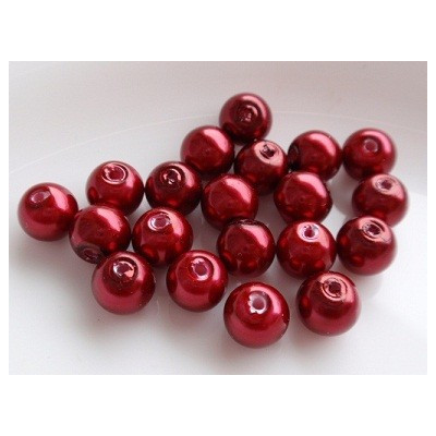 Round bead  waxed N. 37L Red