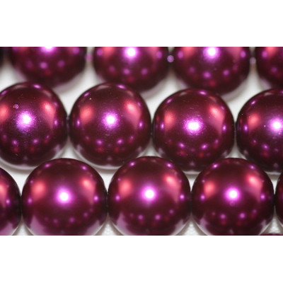 Runde perle  gewachst N. 49L Violett