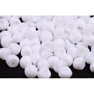 Mushroom Button Beads 9x8mm White Opal 02010/03000 | Rutkovsky