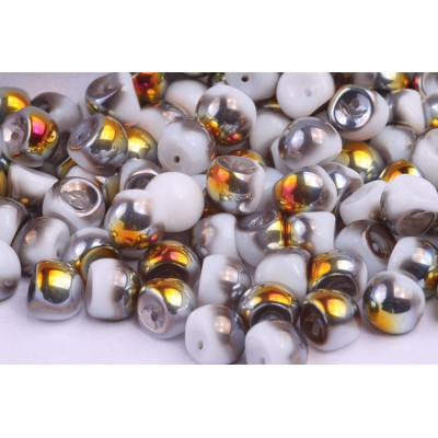 Mushroom Button Beads 9x8mm White Marea 02020/28001 | Rutkovsky