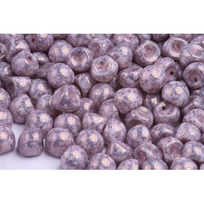 Mushroom Button Beads 9x8mm White Terracotta Copper 02020/15435