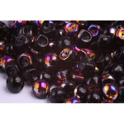 Mushroom Button Beads 9x8mm Jet Sliperit 23980/29500 | Rutkovsky