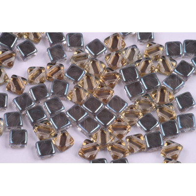 Flat Silky Beads 6x6mm N. 26 Crystal