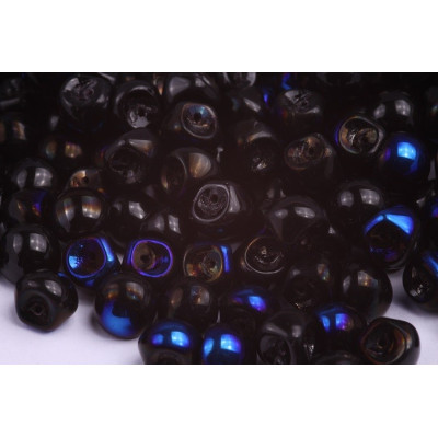 Mushroom Button Beads 9x8mm Jet Azuro 23980/29900 | Rutkovsky