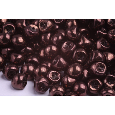 Mushroom Button Beads 9x8mm Black Purple Luster 23980/14496