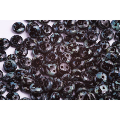 CzechMates Lentil 6mm N. 39 JET TRAVERTIN 