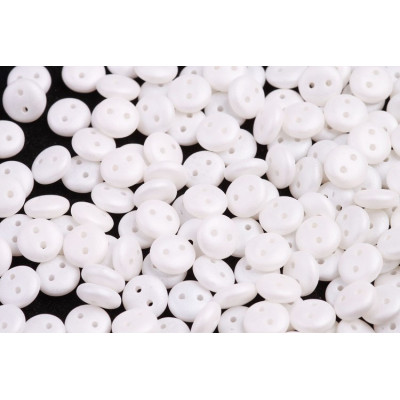 CzechMates Lentil 6mm N. 40 ALABASTER WHITE SILK MAT