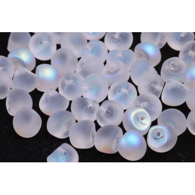 Mushroom Button Beads 9x8mm Crystal AB Mat 00030 | Rutkovsky