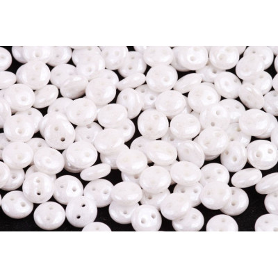 CzechMates Lentil 6mm N. 80 OPAL VIOLET WHITE LUSTER