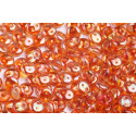 CzechMates Lentil 6mm N. 87 CRYSTAL, TRANSPARENT, APRICOT MEDIUM, HALF 