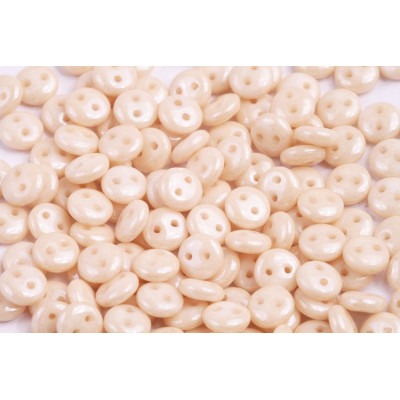 CzechMates Lentil 6mm N. 89 ALABASTER CHAMPAGNE LUSTER