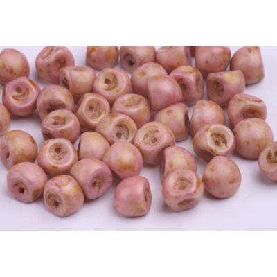 Mushroom Button Beads 9x8mm Matte Mauve Pink 65491 | Rutkovsky