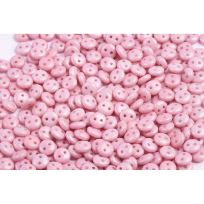 CzechMates Lentil 6mm N. 107 WHITE ALABASTER LILAC LUSTER