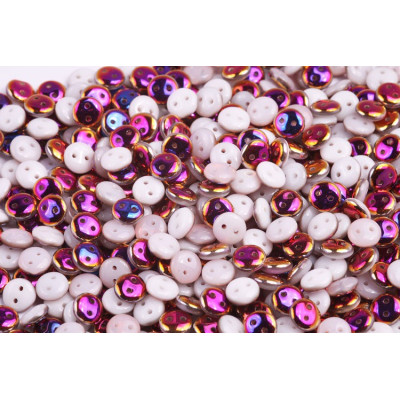 CzechMates Lentil 6mm N. 112 OPAQUE WHITE SLIPERIT 