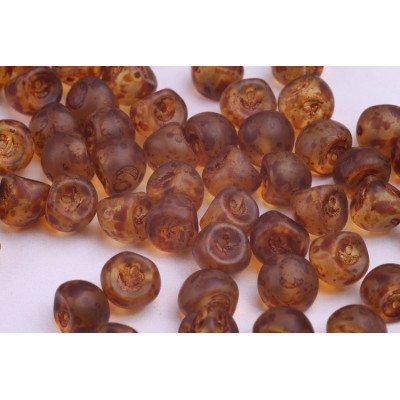 Mushroom Button Beads 9x8mm Crystal Picasso Mat 84100 | Rutkovsky