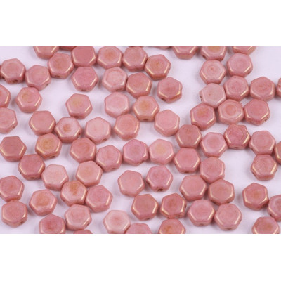 Honeycomb N. 118 WHITE ALABASTER RED LUSTER