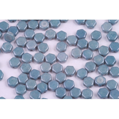 Honeycomb N. 122 WHITE ALABASTER BLUE LUSTER