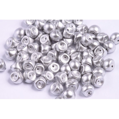 Mushroom Button Beads 9x8mm Silver Aluminum 01700 | Rutkovsky
