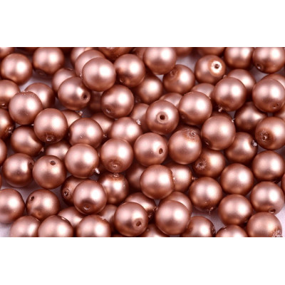 Round waxed beads matte 4 mm N. 19B Brown