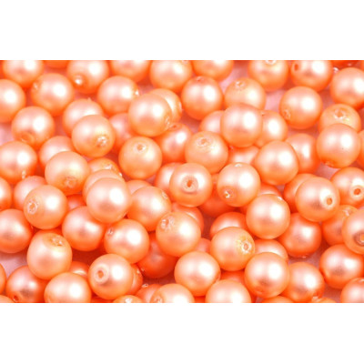 Runde perle  gewachst matt N. 21B Orange