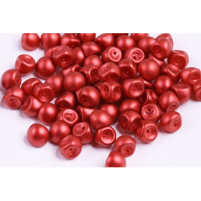 Mushroom Button Beads 9x8mm Crystal Lava Red 01890 | Rutkovsky