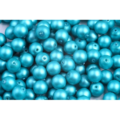 Perles rondes  ciré opaque N. 42B Bleu clair