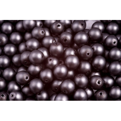 Round waxed beads matte 4 mm N. 44B Grey