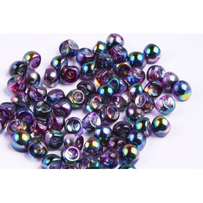 Mushroom Button Beads 9x8mm Magic Orange Grey 95300 | Rutkovsky