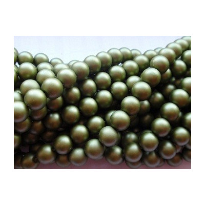 Round bead  waxed mat N. 7F Green