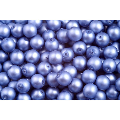 Round waxed beads matte 8 mm N. 35F Blue