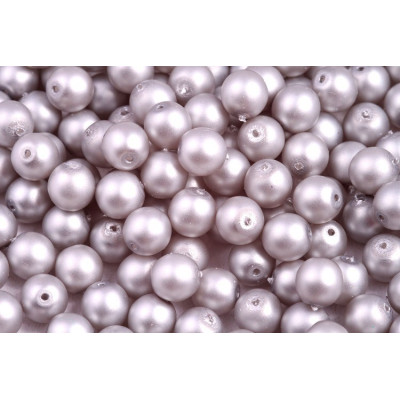 Round waxed beads matte 8 mm N. 43F Grey