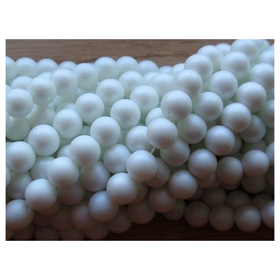 Round bead  waxed mat N. 1L White