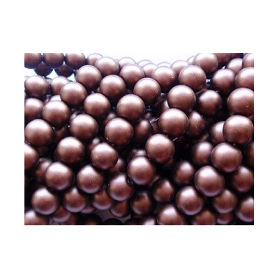 Round bead  waxed mat N. 8L Brown