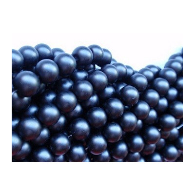 Round bead  waxed mat N. 9L Blue